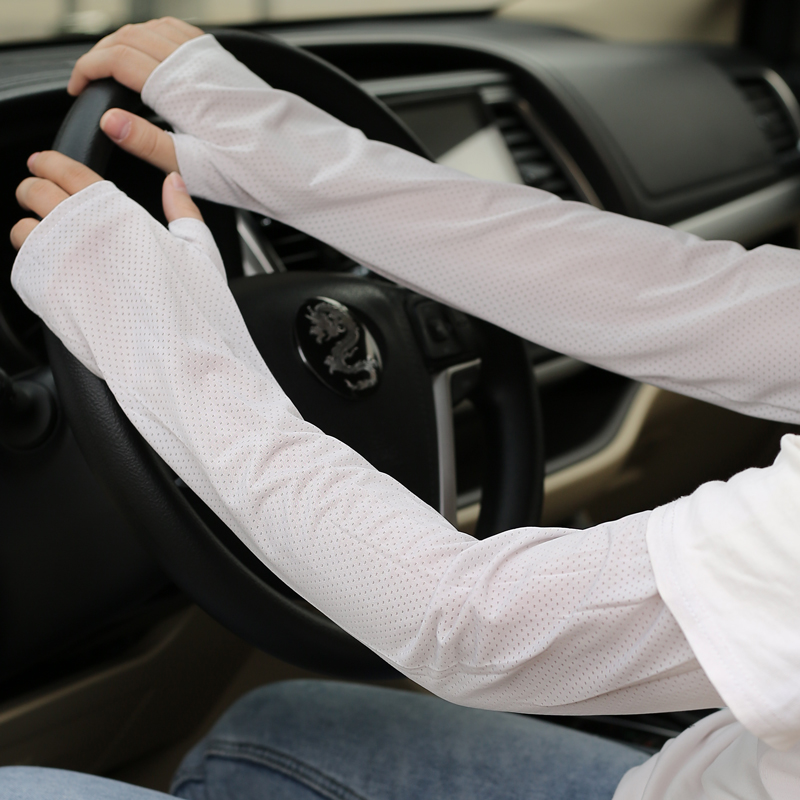 男性と女性のためのアイスシルクスリーブ肘手袋,肘スリーブ,ゆったりとした,運転用の日よけ,薄い,サイクリング,延長,夏,日焼け止め