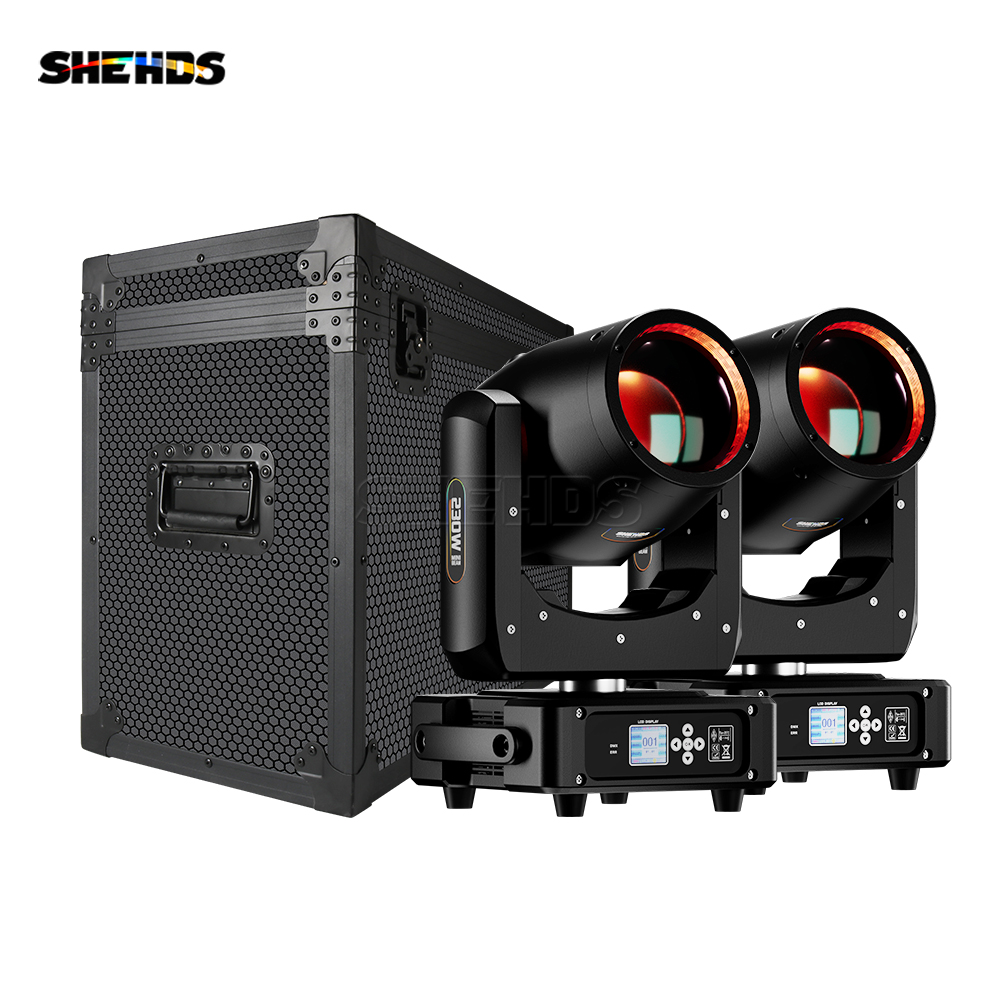 SHEHDS Flightcase mit neuem Upgrade Super 230W 7R Beam Moving Head Beleuchtung für DJ Disco Hochzeit Weihnachtsbeleuchtung Publikum