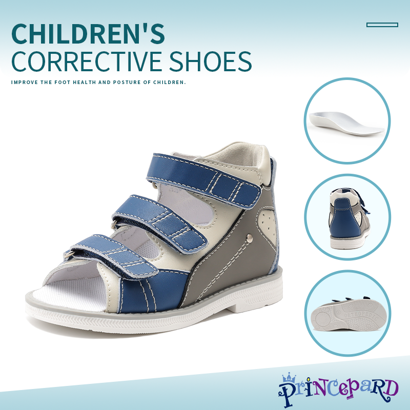 Orthopedische sandalen voor peuters, corrigerende schoenen met hoge rug enkel, eerste wandelondersteunende brace-achtige orthopedische sandaal