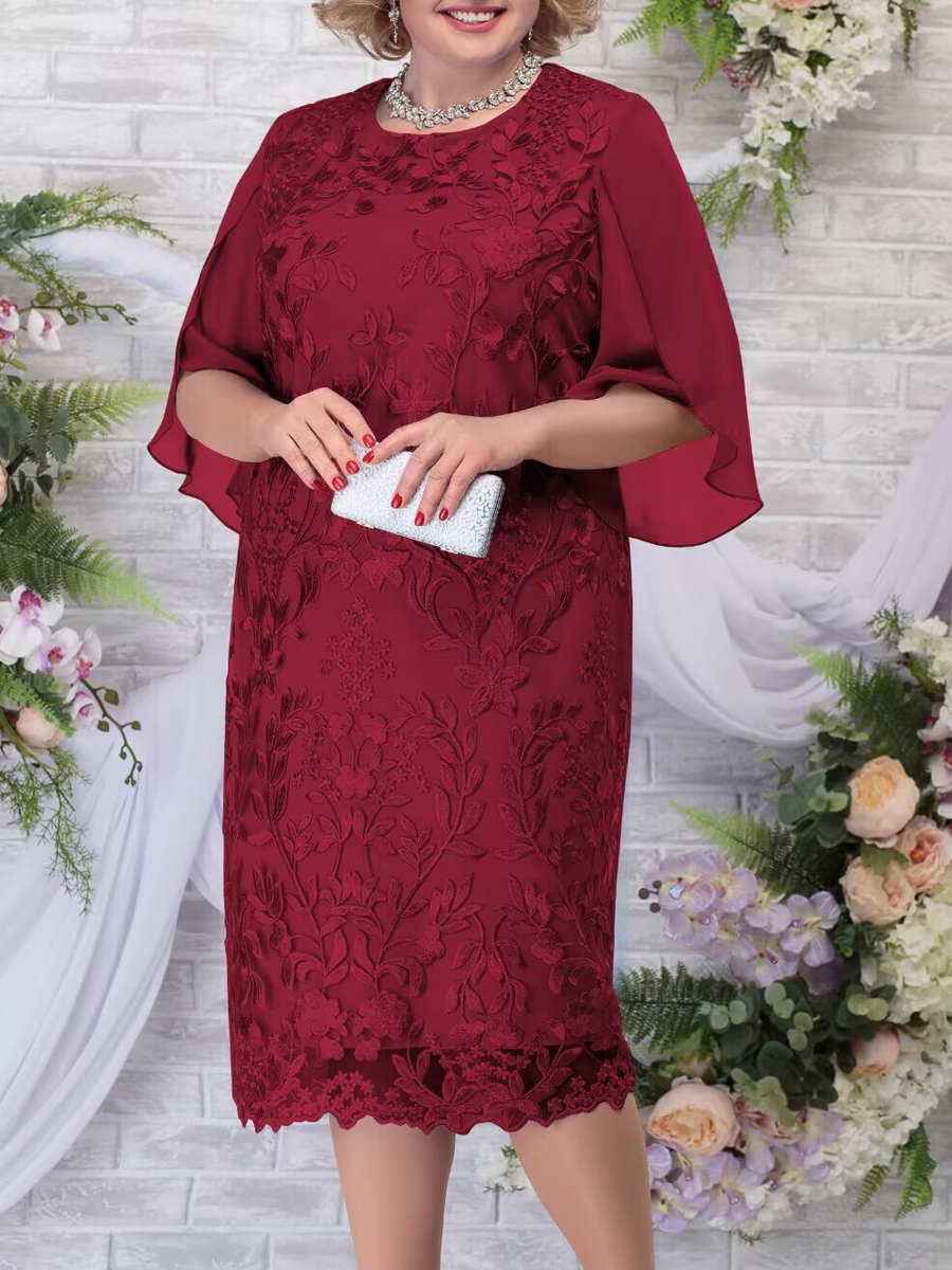 Plus size mãe vestido mulher verão bordado floral casamento convidado vestidos de festa da dama de honra magro curvilíneo roupas femininas