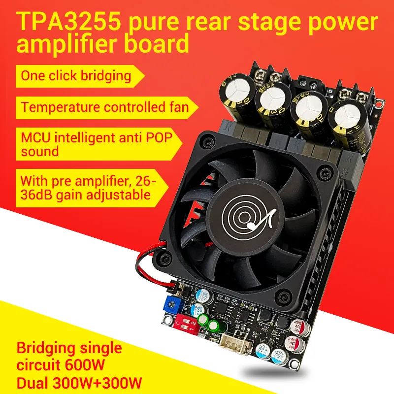Carte amplificateur numérique stéréo 2x300W TPA3255, haute puissance BTL Mono 600W, amplificateur de son Audio, caisson de basses Hifi pour haut-parleurs