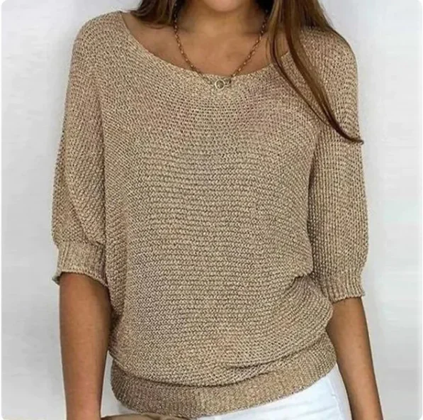 Jumper Sweater ungu musim gugur, Jumper pendek, atasan Y2k, Sweater Lengan tiga perempat, Sweater musim semi, ungu, untuk wanita