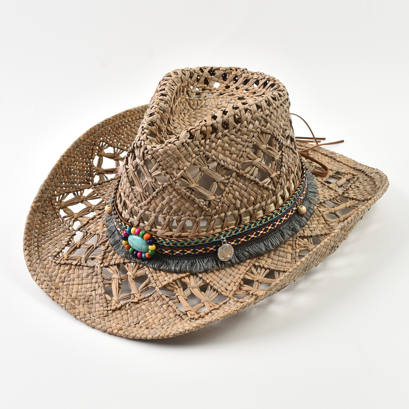 Chapeaux d'été en paille naturelle tissés à la main pour femmes, chapeau de protection solaire pour les vacances en plein air et la plage, Chapeu Panama Feminino
