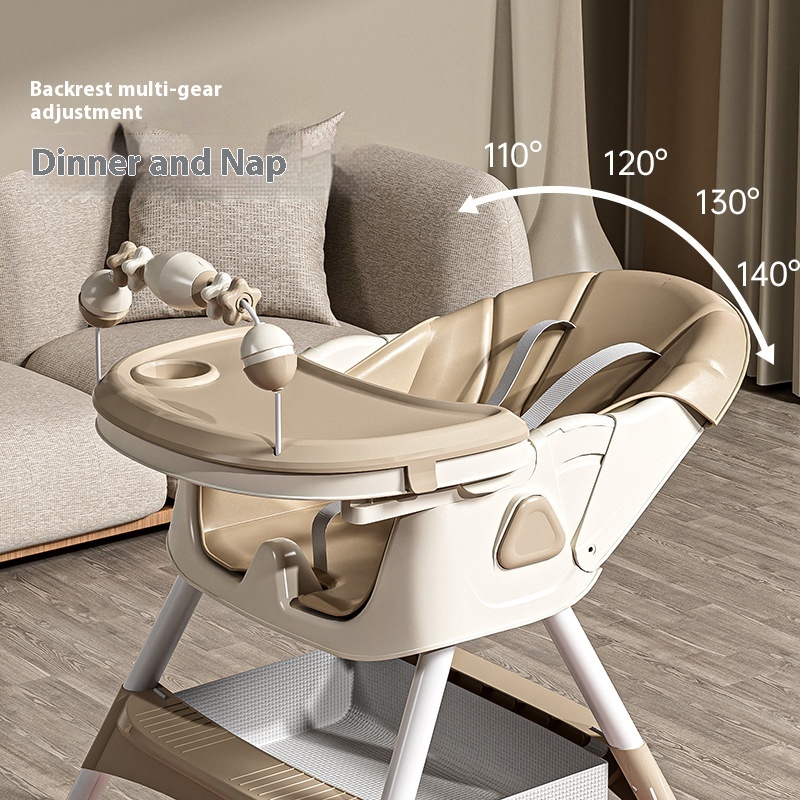 Cadeira de jantar para bebês em vários estilos, multifuncional, ajustável, cavalo de balanço, cadeira de bebê com altura ajustável, banco de jantar infantil.