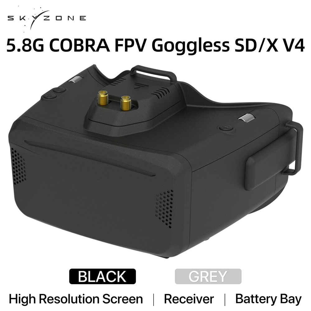 SKYZONE Cobra SD X V4 FPV Videobril 800x480 4.3in Cobra 1280x720 4.1in 5.8G 48CH Ontvanger Hoofd Tracker DVR voor FPV
