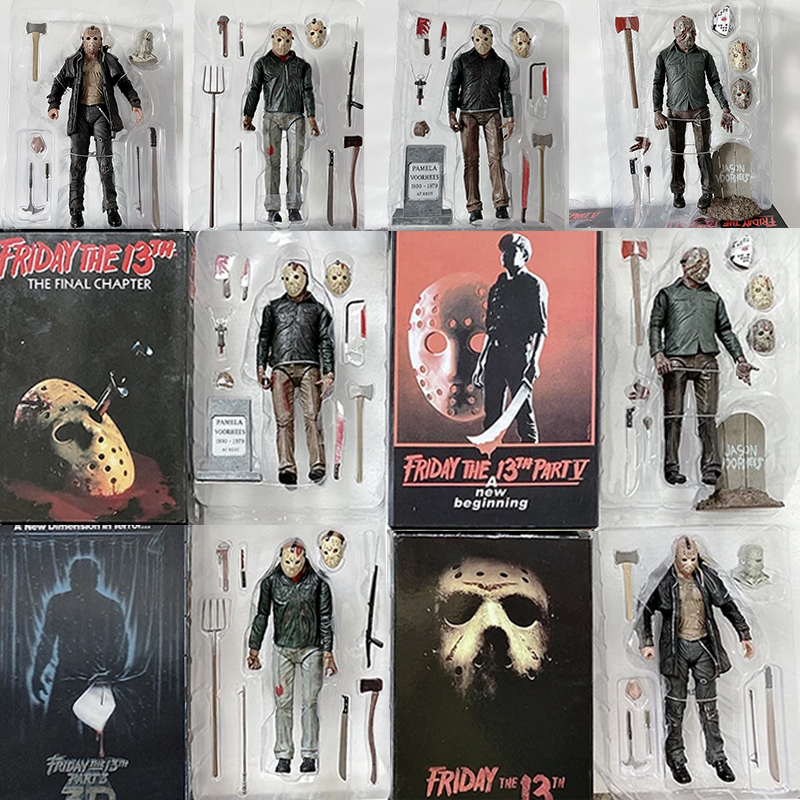 NECA Friday The 13th Фигурка Игрушки Фредди Джейсон Вурхис Кровь Ultimate Фигурка Джейсон Коллекционная модель игрушки Рождественские подарки