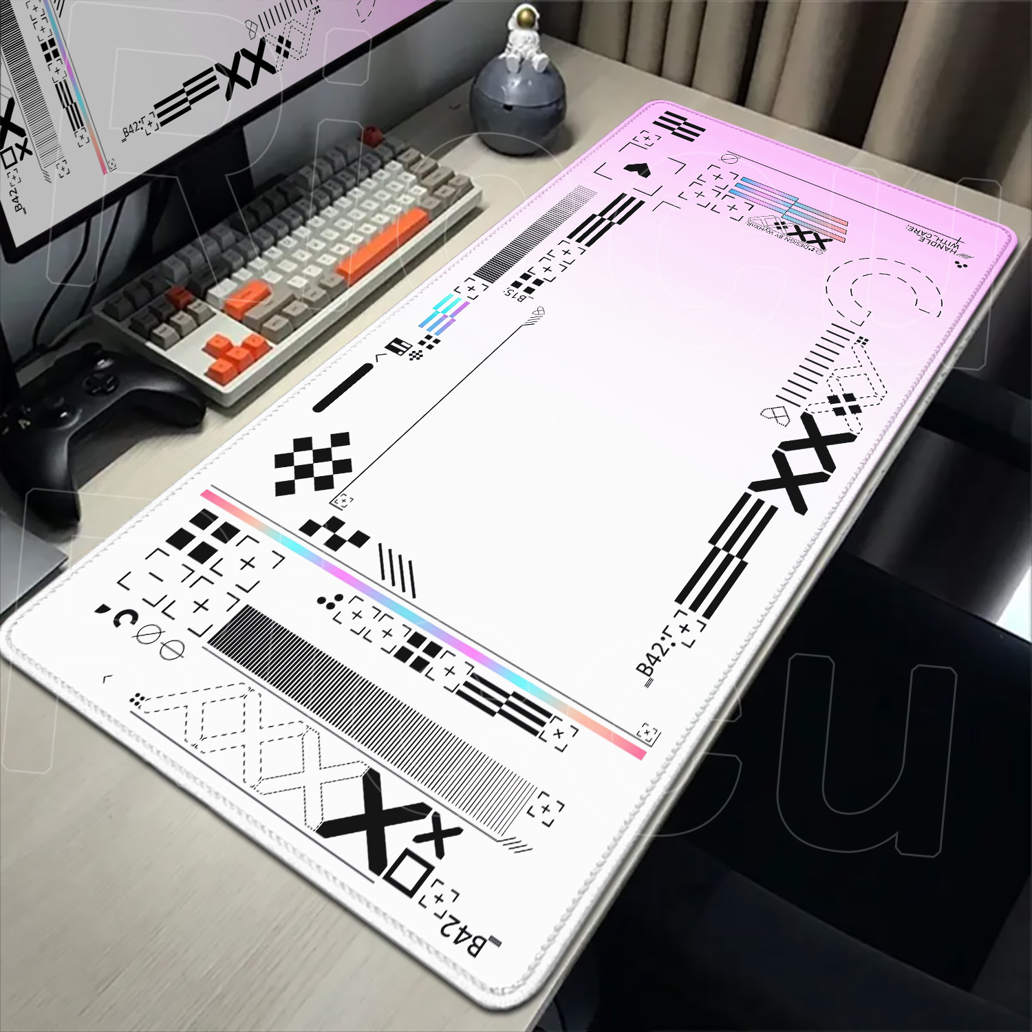 Podkładka pod mysz Cartoon Mouse Pad Pink CSGO Print Stream Gamer Mousepad 400x900mm Antypoślizgowa podkładka pod klawiaturę i mysz Gumowa podkładka na biurko Akcesoria gamingowe