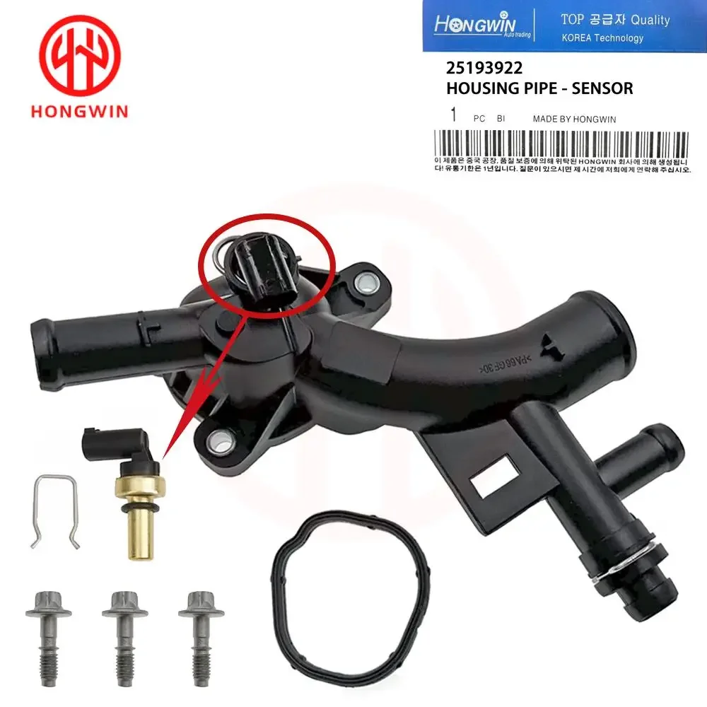 No.25193922 baru termostat perumahan pompa air Outlet cocok untuk Chevrolet Cruze Sonic Trax Buick Encore 1.4T 55565334 1338030