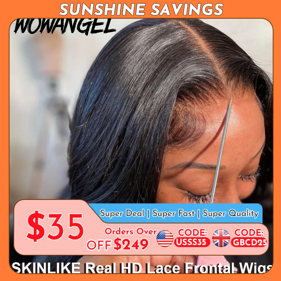 Wowangel 13X6 ลูกไม้ด้านหน้าวิกผมHDลูกไม้ด้านหน้าWigs Body Waveวิกผมผมมนุษย์ 250% HDปิดลูกไม้วิกผมละลายสกินGlueless
