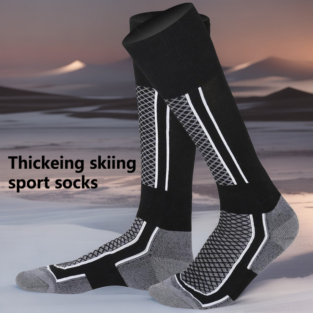 1 paire de bas de Ski chauds d'hiver, chaussettes de randonnée épaisses pour femmes et hommes, Anti-froid, bas de Sport de plein air, accessoires de neige