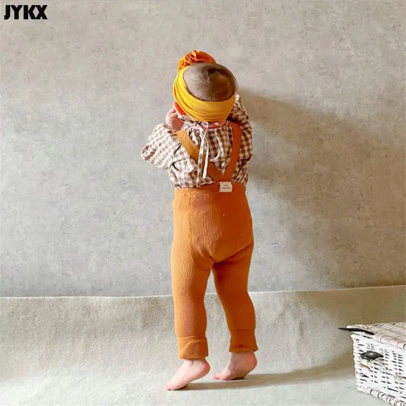 Spanje 2021 Nieuwe Lente En Herfst Modellen Hoge Taille Bretels Negen Punt Broek Baby Big Butt Leggings Baby Leggings