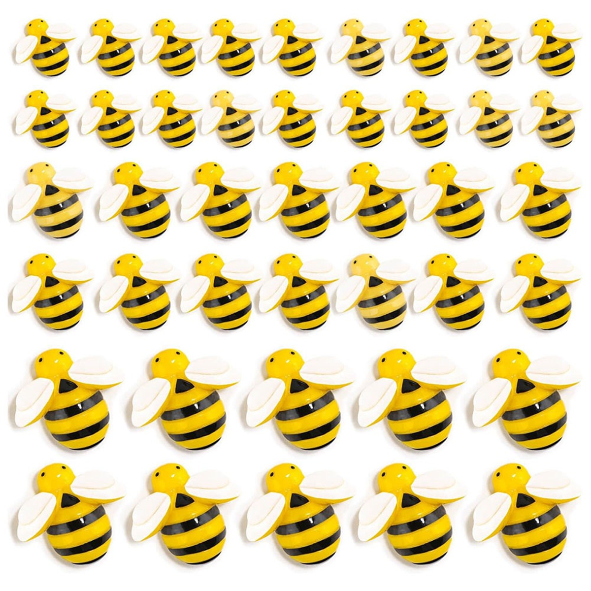 BABQ 120PCS Bumble-Bee Decor, żywiczne pszczoły miodne do rękodzieła, małe plastikowe ozdoby pszczół do dekoracji