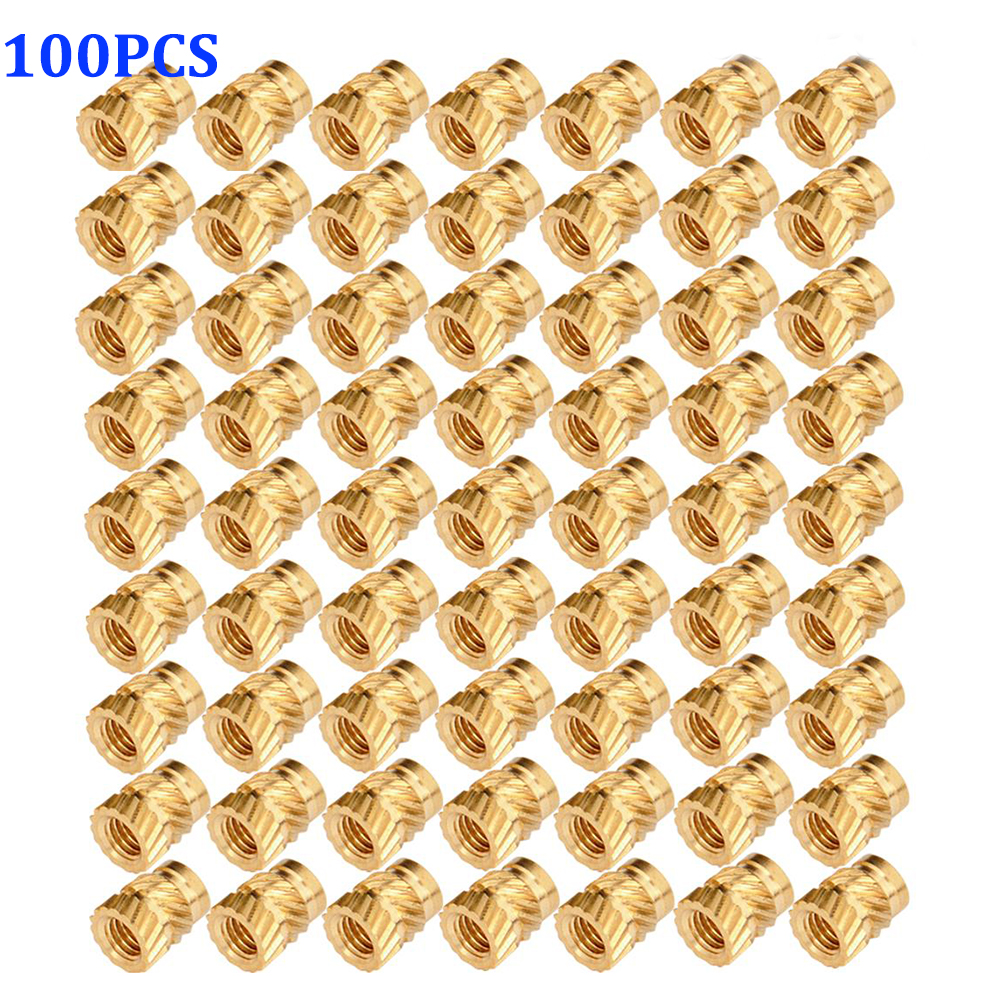 Baiozraw impressora 3d 100 peças m3 schroefdraad inserção de mensagem noten injectie hot-melt mensagem moer m3x5x4 para peças voron