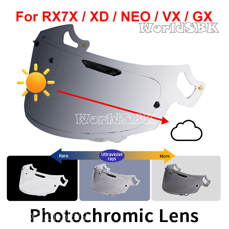 Visor Photochromic untuk ARAI RX-7X RX7X CORSAIR-X RC RX-7V RX7V PAPIDE-NEO XD VAS-V ASTRO-GX QUANTUM-X SIGNET-X kualitas CHASER-X