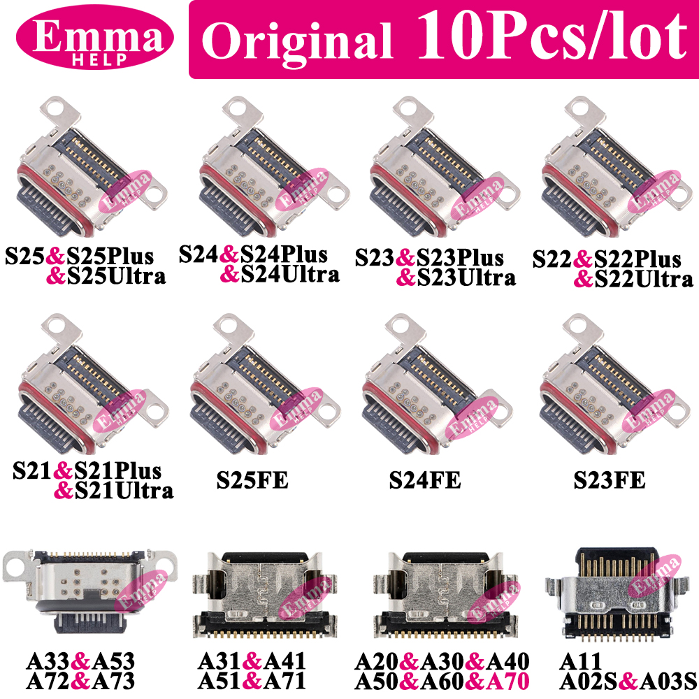 10 шт. USB-разъем для зарядки SamSung Galaxy S25 S24 S23 S23 S22Plus Ultra S21 FE A22 A12 A11 A51 A71 A52 A72 A73 A03S