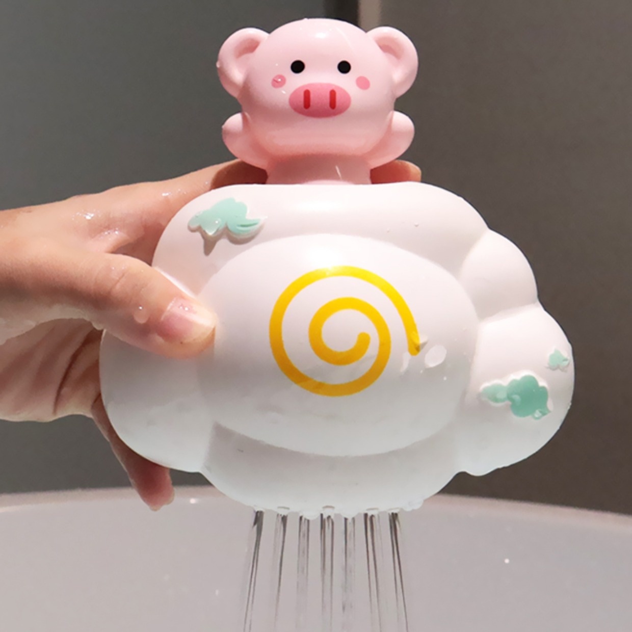 Baby-Badespielzeug, Baden, niedliches Schwimmen, Wassersprühen, Wolken, Dusche, Badespielzeug für Kinder, Wasserspielspielzeug