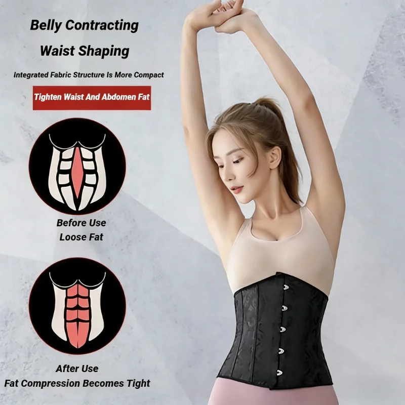 セクシーなコルセットシェイパー レディーススリミングバンドコルセット アンダーバストビスチェトップ 女性用ランジェリー エレガントなストリートウェア服 ブラウス ゴシック