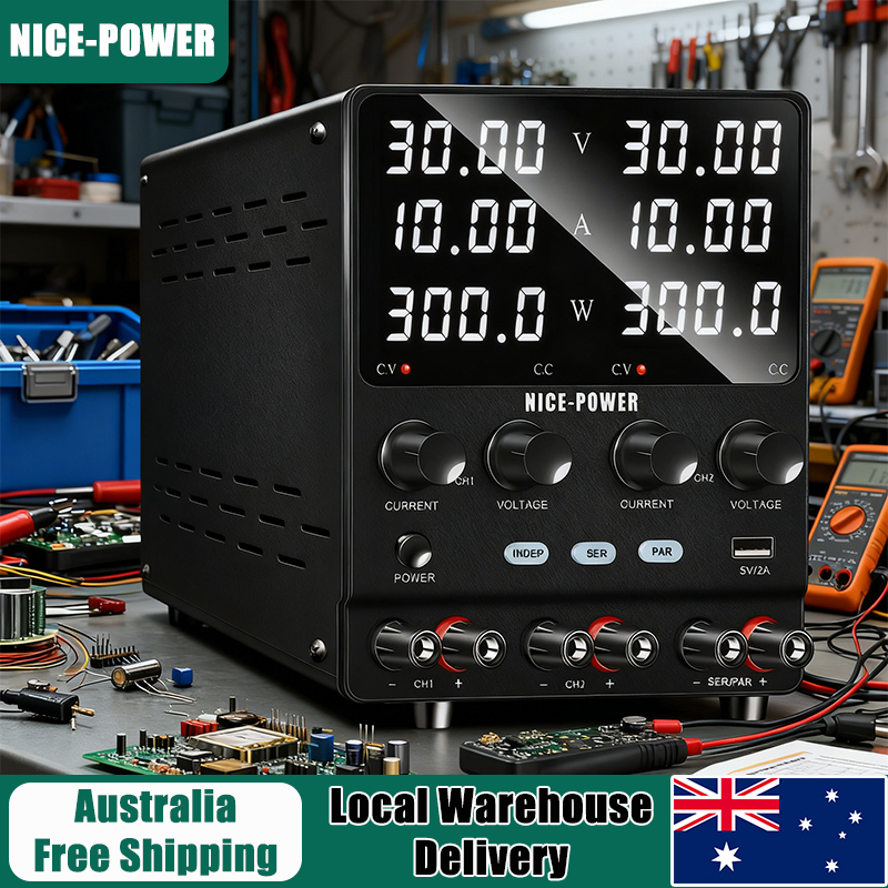 Alimentation double canal 30V 10A 300W DC, 3 modes PAR SER INDEP, série d'alimentation à découpage, Source de sortie parallèle Repai