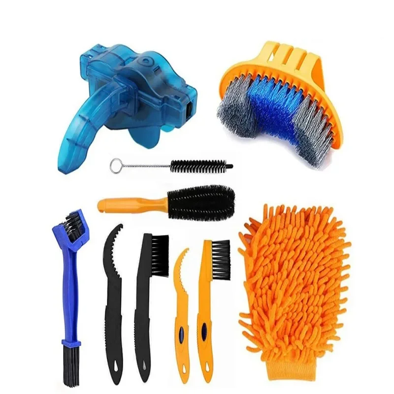Fietskettingring Set Chain Box Cleaner Mountainbike Accessoires Onderhoudsgereedschapsset Reiniging Grote borstel Reparatiegereedschap