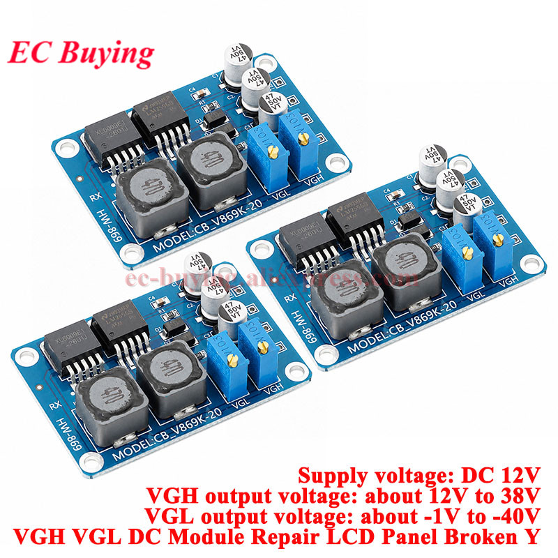 5 Stück/1 Stück VGH VGL DC Modulplatine zur Reparatur von LCD-Panelen bei Y-Breakage, Y-Farbfehler, horizontalen Linienproblemen, VGH 1-40V VGL 12-28V