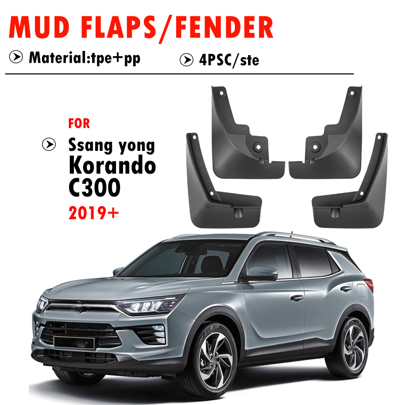 Błotnik do Ssang yong Korando błotnik błotnik błotnik osłona przeciwbryzgowa akcesoria samochodowe Auto Styline przód tył 4 sztuk 2019-2021