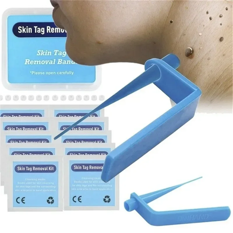 Skin Care ยาง Band Skin Tag Remover Skin Tag Removal Kit Face Care Mole Wart เครื่องมือ Skincare สีเขียว Beauty & Health