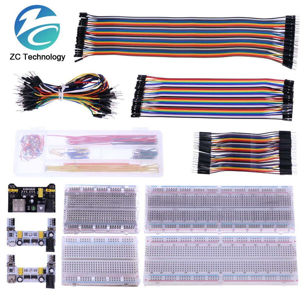 3,3 V/5V mb102 Steck brett Leistungs modul MB-102 Punkte Prototyp Brot brett für Arduino Kit 65 Überbrückung drähte Großhandel