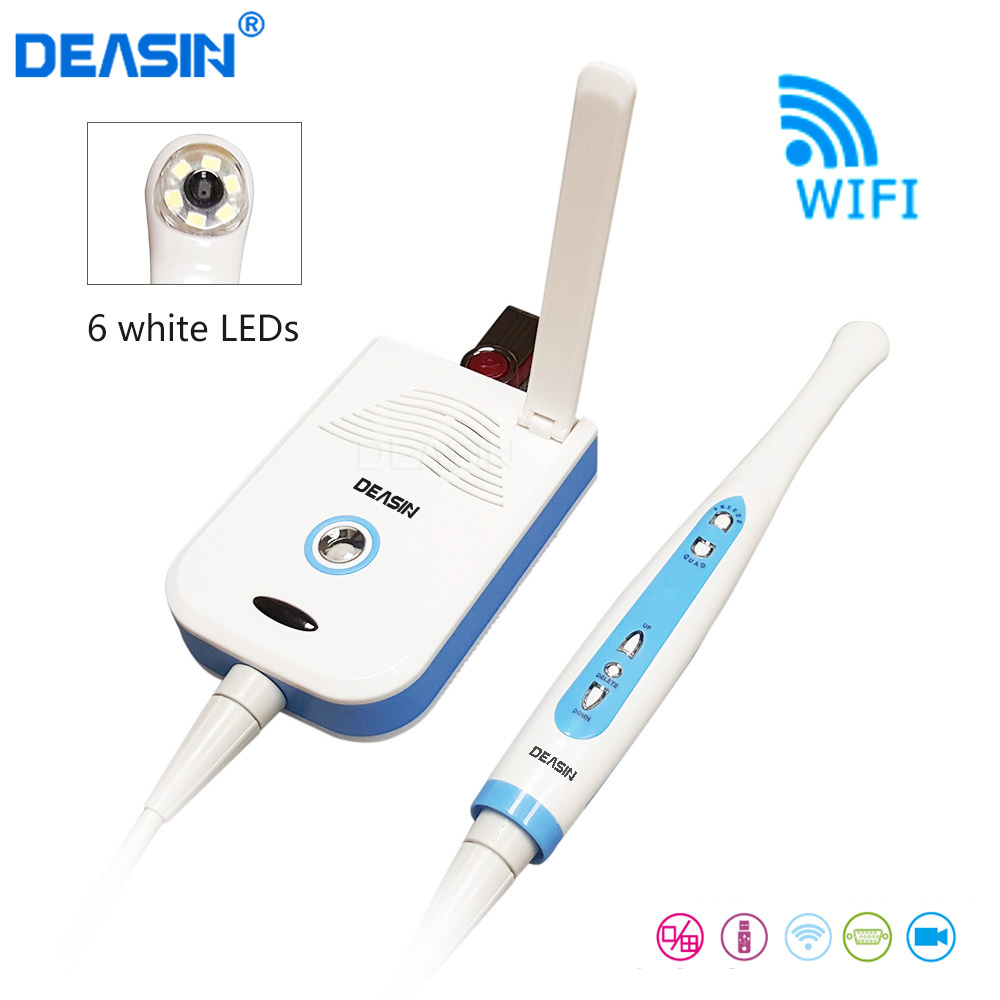 Cámara Intraoral Dental con Cable CCD de 2.0 Megapíxeles, con Almacenamiento en Disco U y Salida WIFI y VGA, Equipo de Odontología