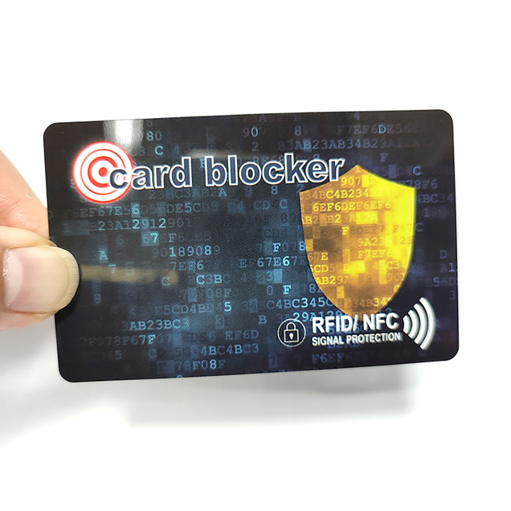 Tarjetas de bloqueo RFID sin contacto, NFC, tarjeta de crédito de débito, Protector de pasaporte, juego de bloqueo, diseño antirrobo inteligente, se adapta perfectamente, 1 ud.