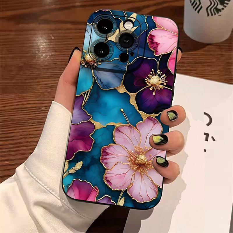 Cover per Telefono con Motivo Floreale Vintage per Samsung Galaxy S26 S25 Ultra S24 FE S23 Plus S22 S21 A56 A36 A15 A55 A35 A54 A34 A53