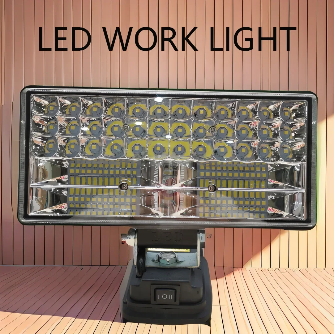Luz de trabajo LED portátil para Makita, luz de batería para acampar al aire libre, reparación de iluminación de emergencia sin baterías, 3/4/5/8 pulgadas