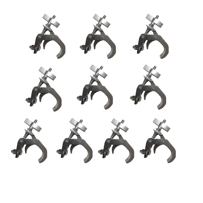 Pince à treillis professionnelle robuste, 10 pièces/lot, pince pour lumières de scène, adaptée à 40-60mm de tuyaux pour tête mobile, luminaires de scène