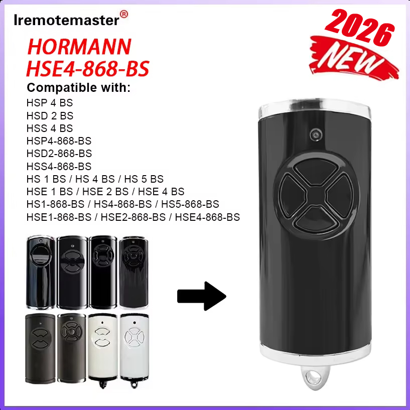 868MHz para HORMANN BS Bisecur Control remoto Compatible con HSE1 HSE2 HSE4 HSE5-868-BS HS5-868-BS transmisor de abridor de puerta de garaje