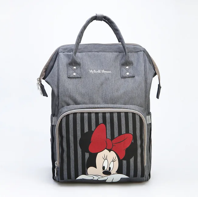 Рюкзак для детских подгузников Disney, сумка для мамы, сумка для кормления мамы, сумка для пеленания подгузников для беременных, дорожная коляска, USB-нагрев, серия Mickey