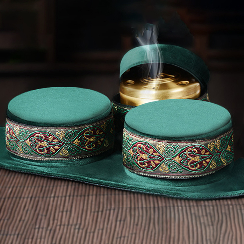 Messing Kupfer Box Rauchfreie Moxibustion Tasche hierbas medicinales Brenner Moxa Therapie Körper Akupunkturpunkt Meridian Warme Massage