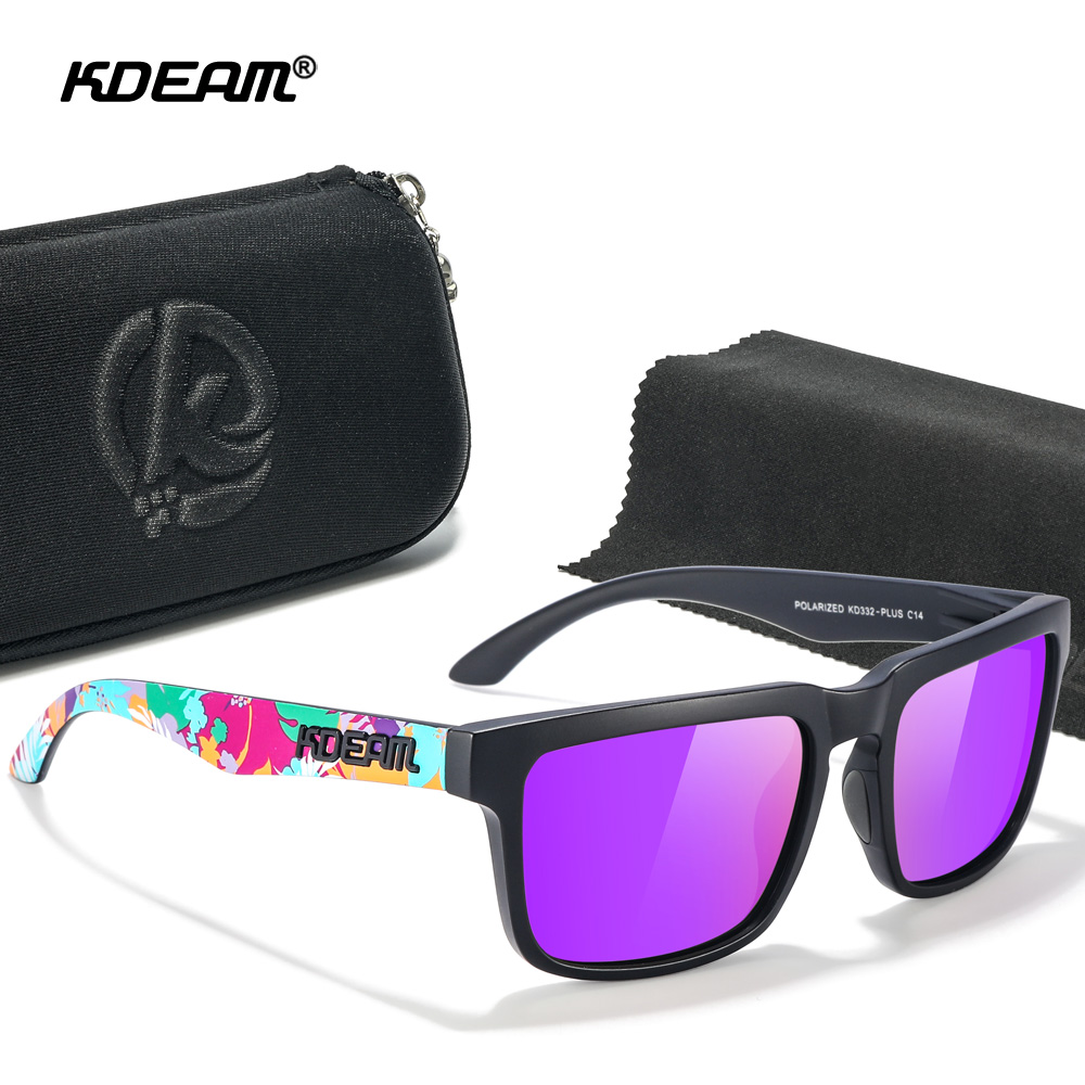 KDEAM Large Size Men's Sunglasses Polarized Photochromic Night Vision Goggles Oversized Sun Glasses With 154mm Width KD332 PLUS
