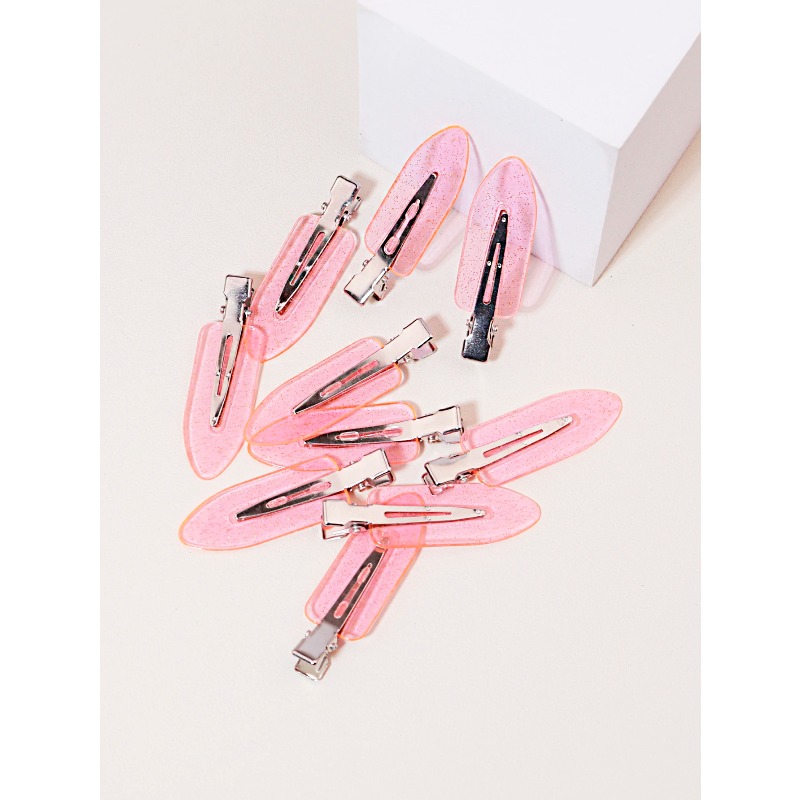 10pcs Seamless Fashion Transparent Hair Clips for Girls Makeup Facial Accessory Styling Clips for Real Hair Wigs