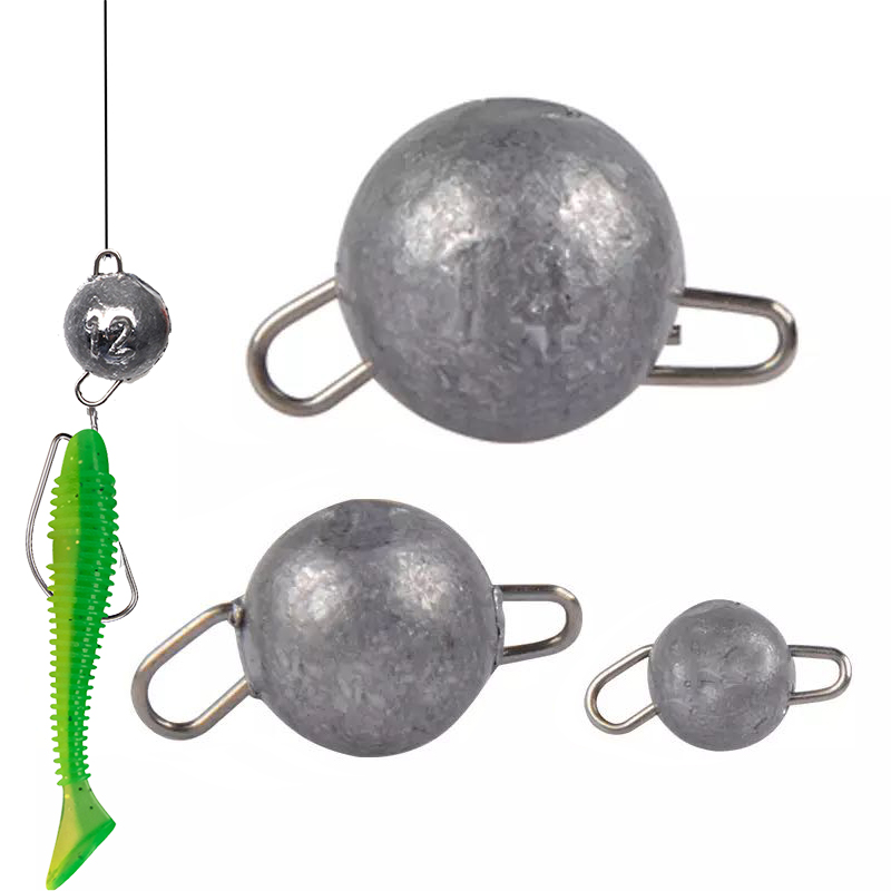 5 pçs/lote peso de pesca chumbada 3g-28g peso de bala de água profunda com giratória bola redonda chumbadas acessórios de equipamento de pesca