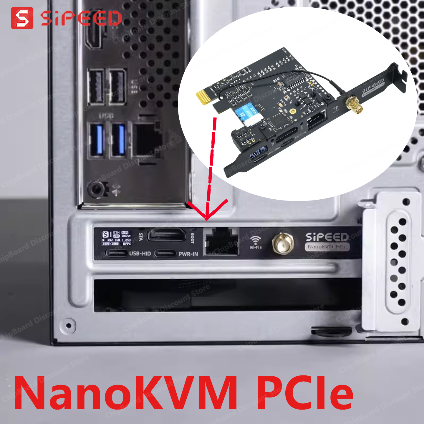 NanoKVM PCIe Sipeed Сервер дистанционного управления/питание/настольного обслуживания UART HDMI USB RISC-V NanoKVM-PCIe для PiKVM