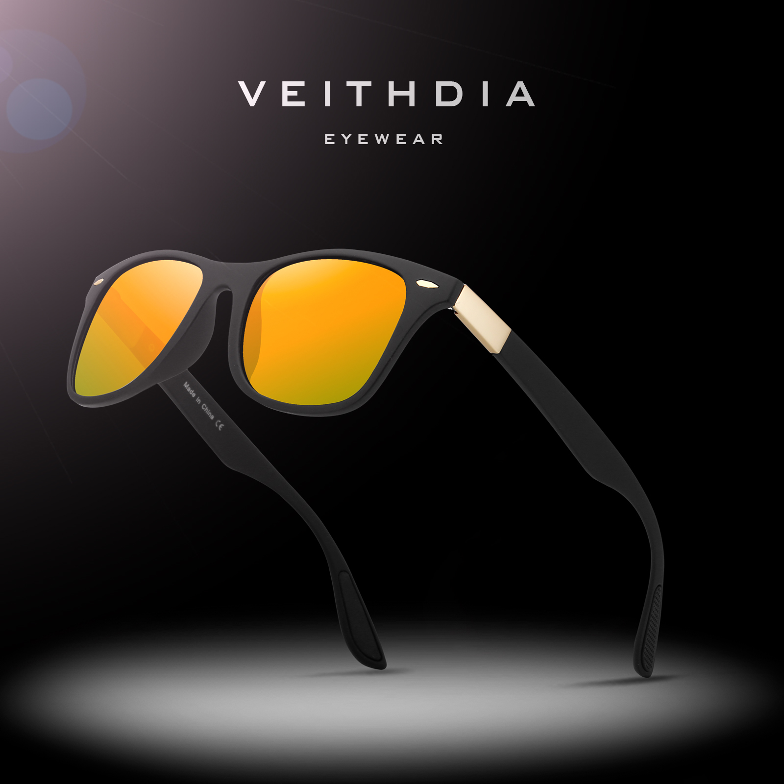 VEITHDIA – lunettes de soleil unisexes, dégradées, photochromiques, à lentilles polarisées, miroir, Vintage, jour et nuit, pour hommes et femmes, 7029