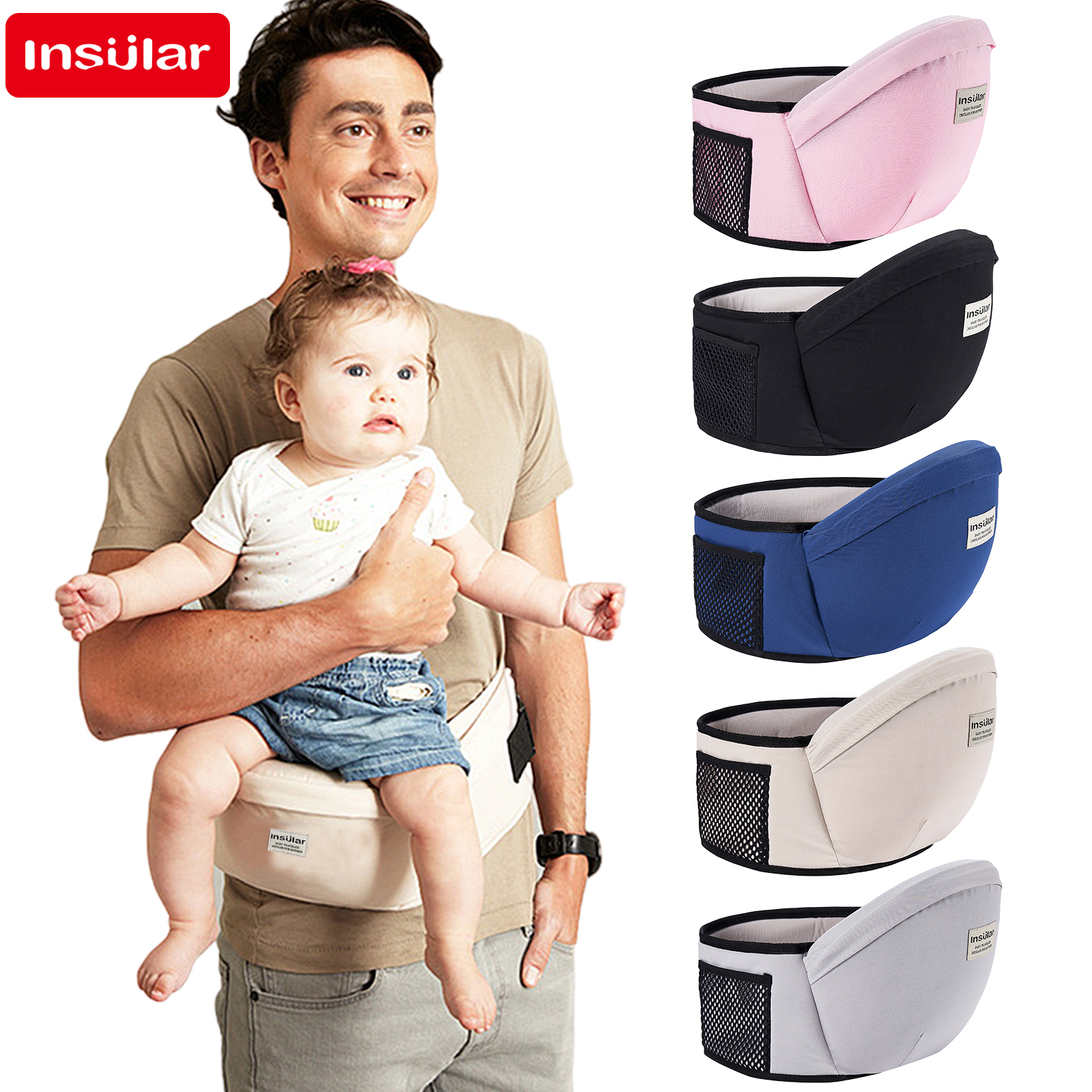 Porta-bebês cintura fezes caminhantes bebê sling segurar cinto mochila hipseat cinto crianças ajustável infantil hip assento