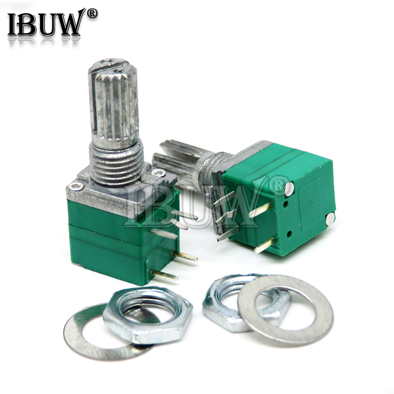 5szt RV097NS 5K 10K 20K 50K 100K 500K B5K z przełącznikiem audio 5PIN wał 15mm wzmacniacz uszczelniający Potencjometr