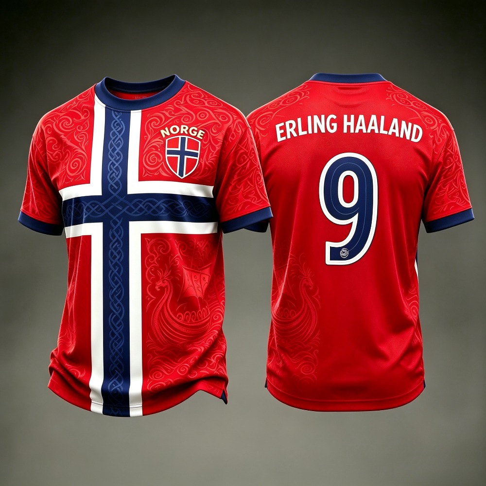 2026 Norway Style Men's Football Sports T-Shirt HAALAND Special Edition Jersey Outdoor Quick-Drying T-Shirt Casual Wear
