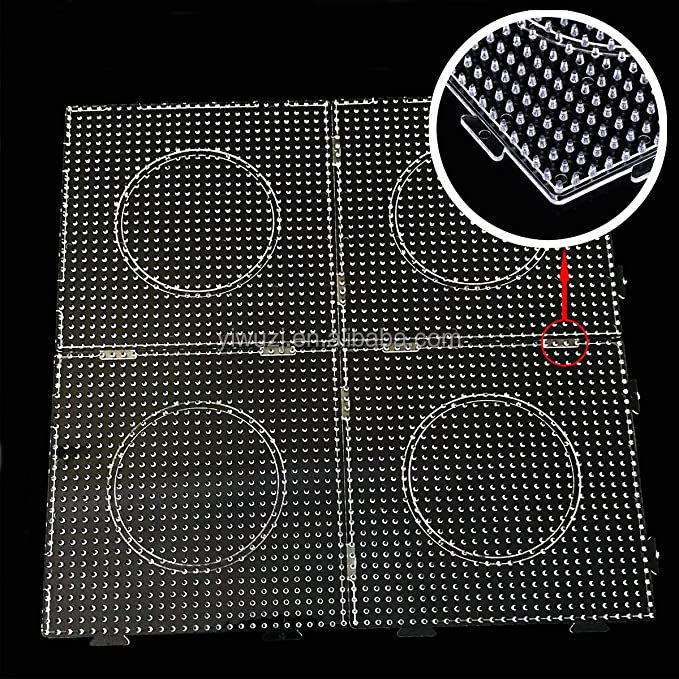 4Pcs/Hama Beads 5.0/2.6mm Large Pegboards Board for Perler Tool Fuse Beads Square Jigsaw Puzzle Template for Educational Toys