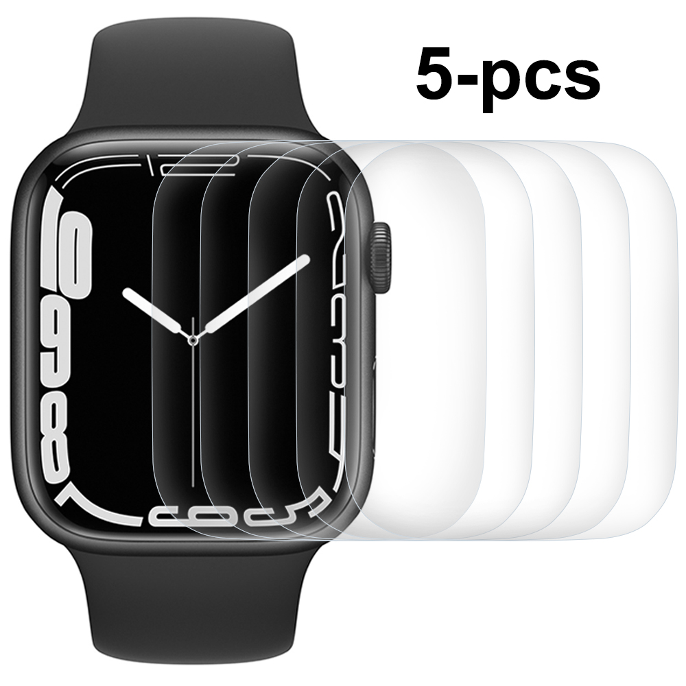 ป้องกันหน้าจอสําหรับ Apple Watch Series 8 7 41 มม.45 มม.,HD โปร่งใส TPU ฟิล์ม iwatch Series 6 SE 5 4 3 2 1 38 มม.42 มม.40 มม.44 มม.