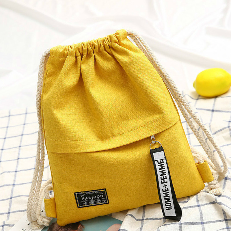 1 ชิ้นผ้าใบโรงเรียนกระเป๋าไหล่คู่กระเป๋าเป้สะพายหลัง Drawstring กระเป๋าแบบพกพากระเป๋าเป้สะพายหลังลําลองผู้หญิงกระเป๋าเป้สะพายหลังผู้ชาย