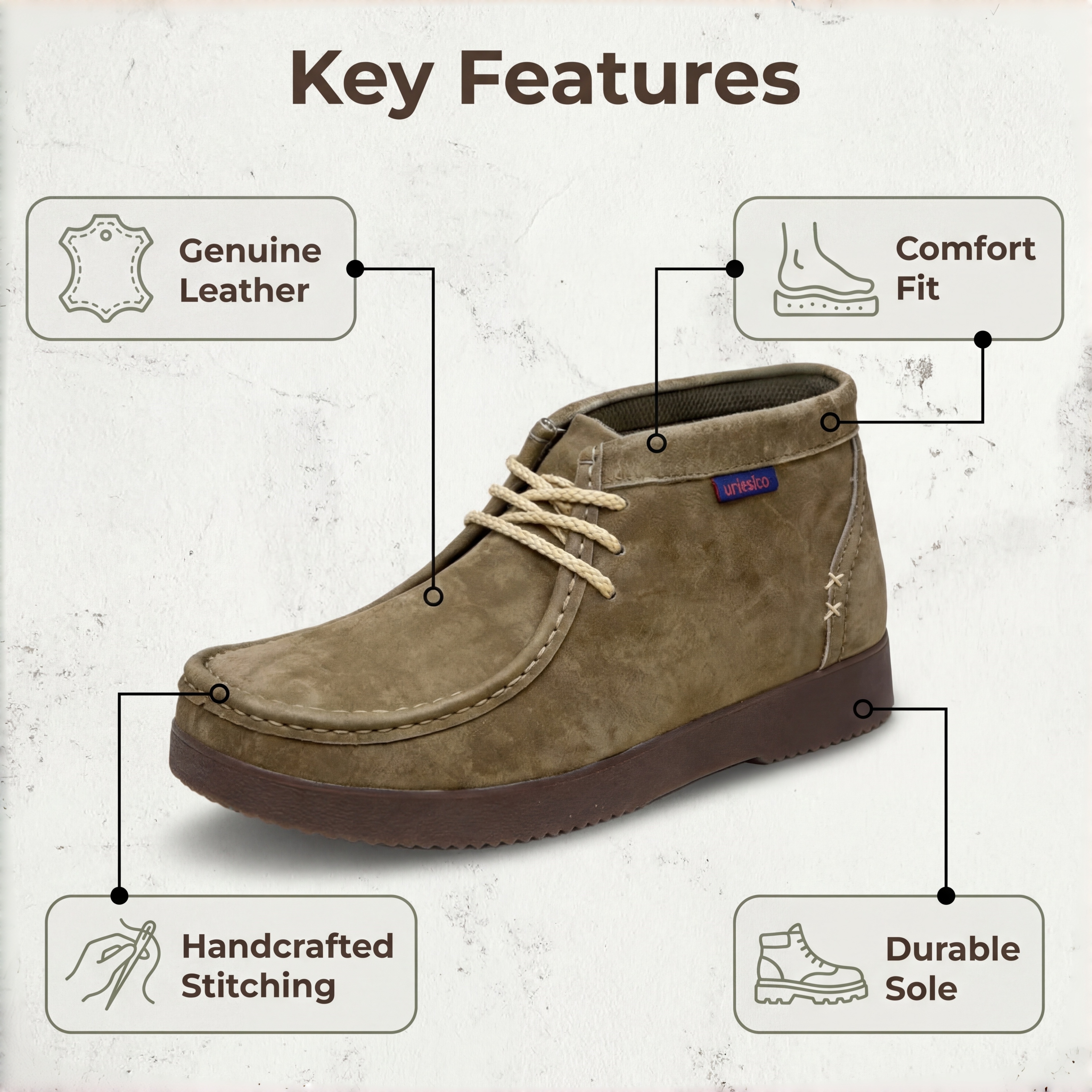 Męskie buty ze skóry premium, ręcznie szyte, eleganckie mokasyny, buty męskie Chelsea, Botas Para Hombre, buty Chukka