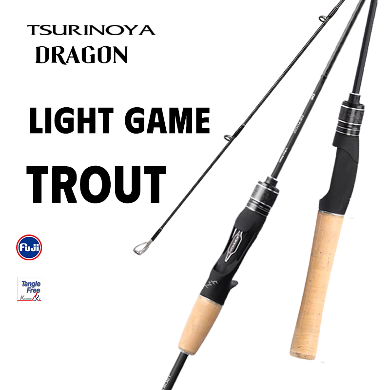 TSURINOYA Light Game Spinning Fishing Rod DRAGON 1.6m 1.8m UL Power Fast Action FUJI Guide Light Game Trout Ajing Stream Rod