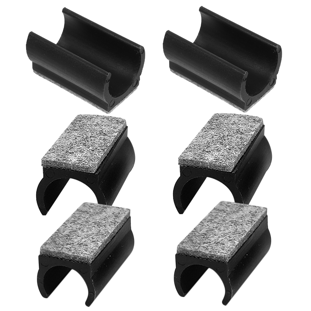 Almohadillas para patas de silla de fieltro de lana en forma de U, protectores de muebles silenciosos antiarañazos, color negro, 19mm, 22mm y 25mm, 6 uds.