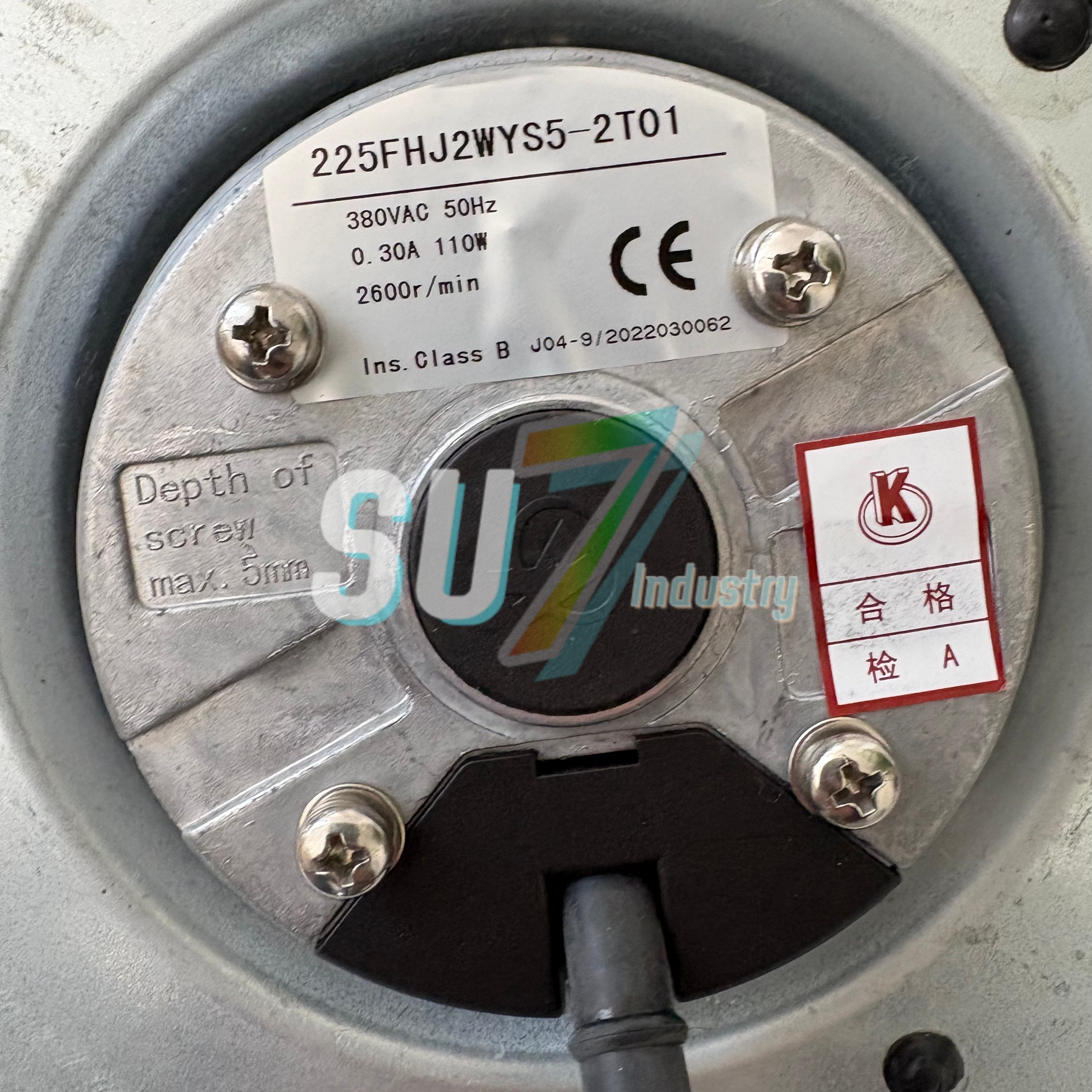 Nouveau ventilateur à courants de Foucault original 225FHJ2WYS5-2T01 380V